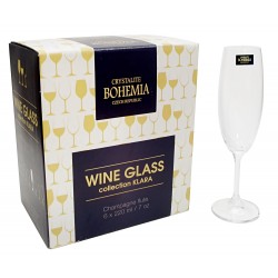 6 kieliszków do szampana Bohemia Crystal